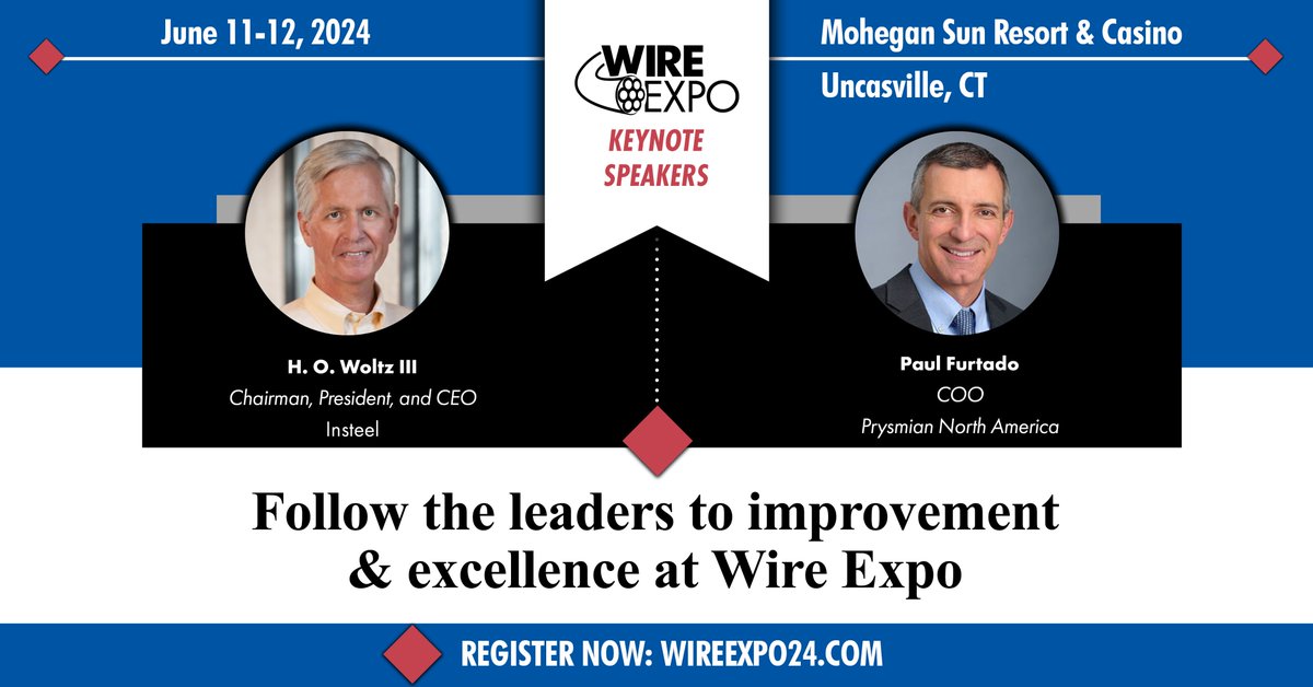 Improvement and excellence. Two key themes at Wire Expo. Hurry! Pre-show savings end on May 31! Register now: wireexpo24.com/general-info/r…