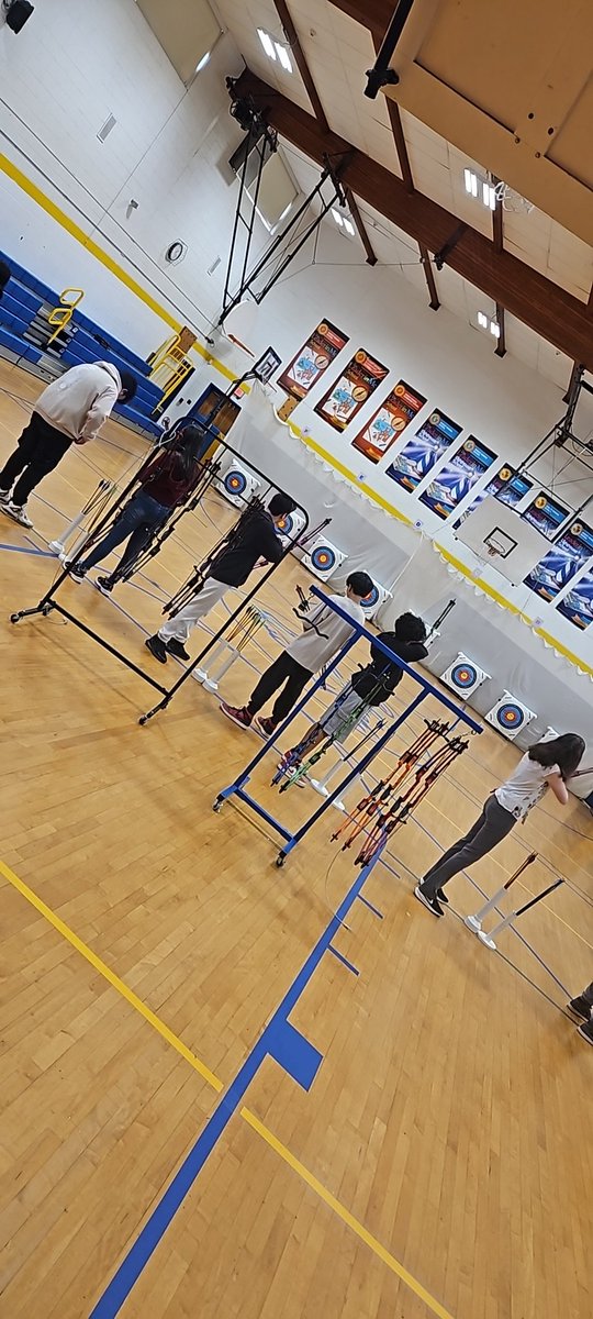 Last day of our archery tournament!  #archery #physicaleducation #PE #ontarget #arete_physed #middleschool