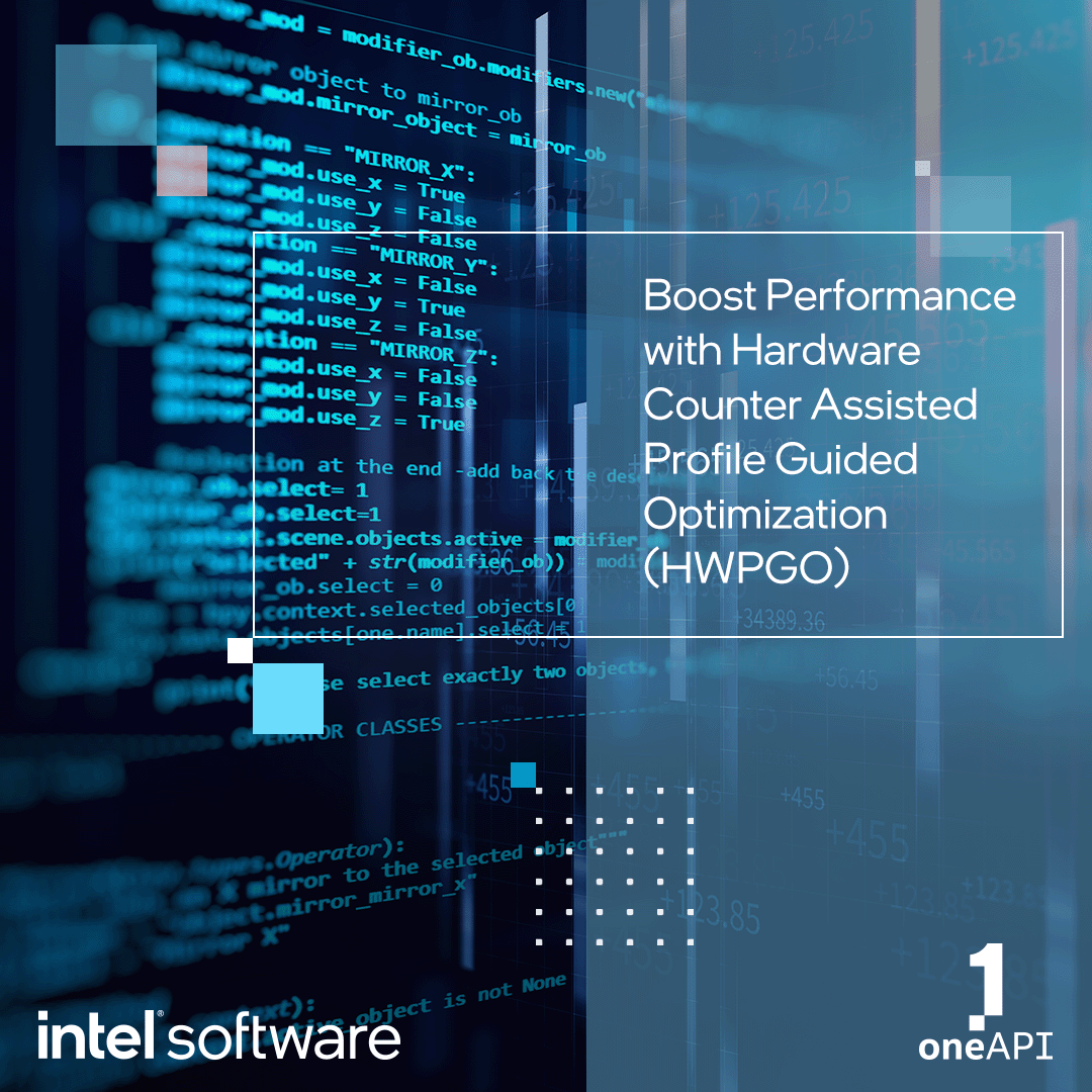 Discover how Hardware Counter Assisted Profile Guided Optimization (HWPGO) can boost performance by monitoring hardware events throughout program execution to establish a low overhead performance optimization profile: intel.ly/44p1OIB #oneAPI