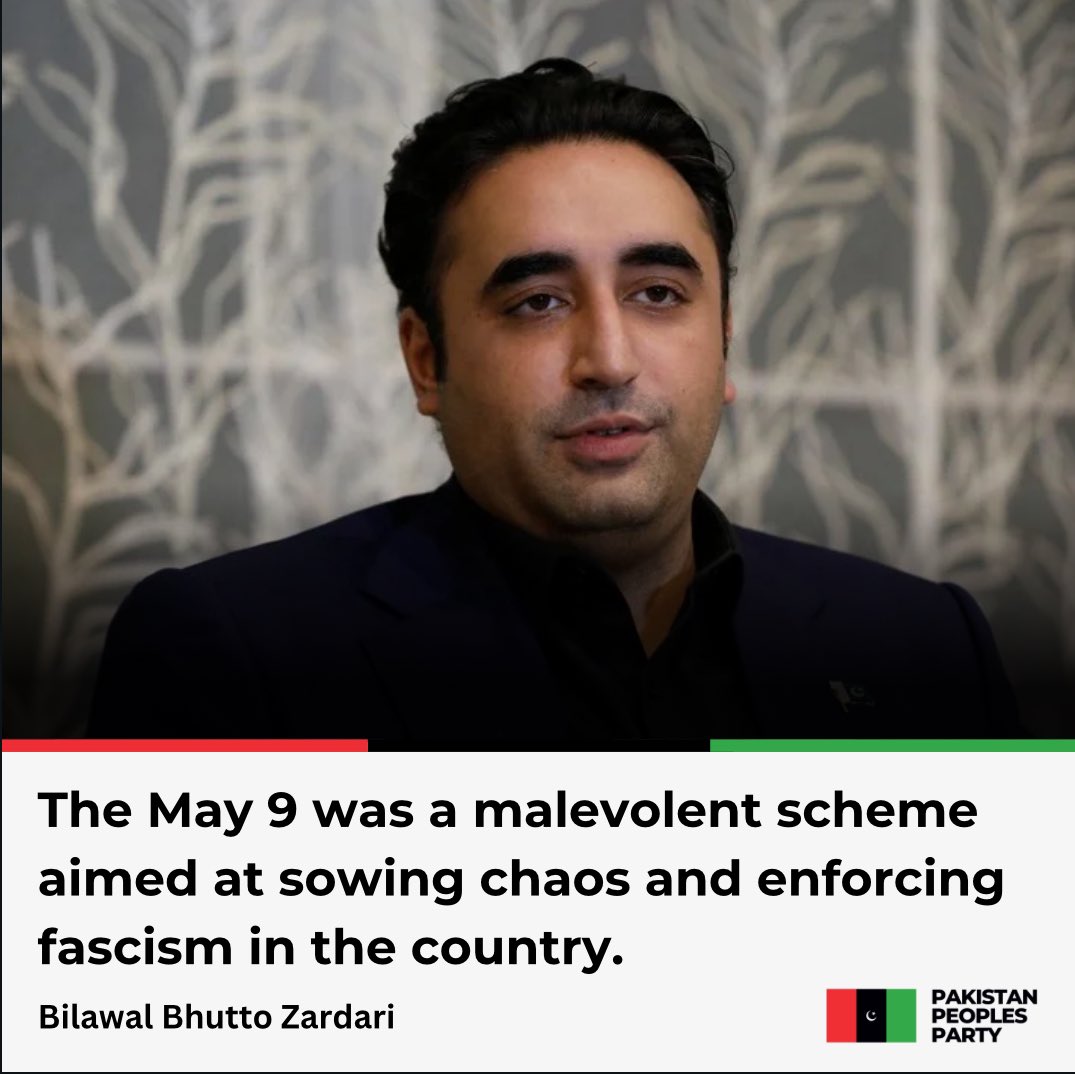 Chairman Pakistan People's Party @BBhuttoZardari demands accountability for May 9 attacks, and advocates for the judicial probe. Read More: ppp.org.pk/pr/31880/