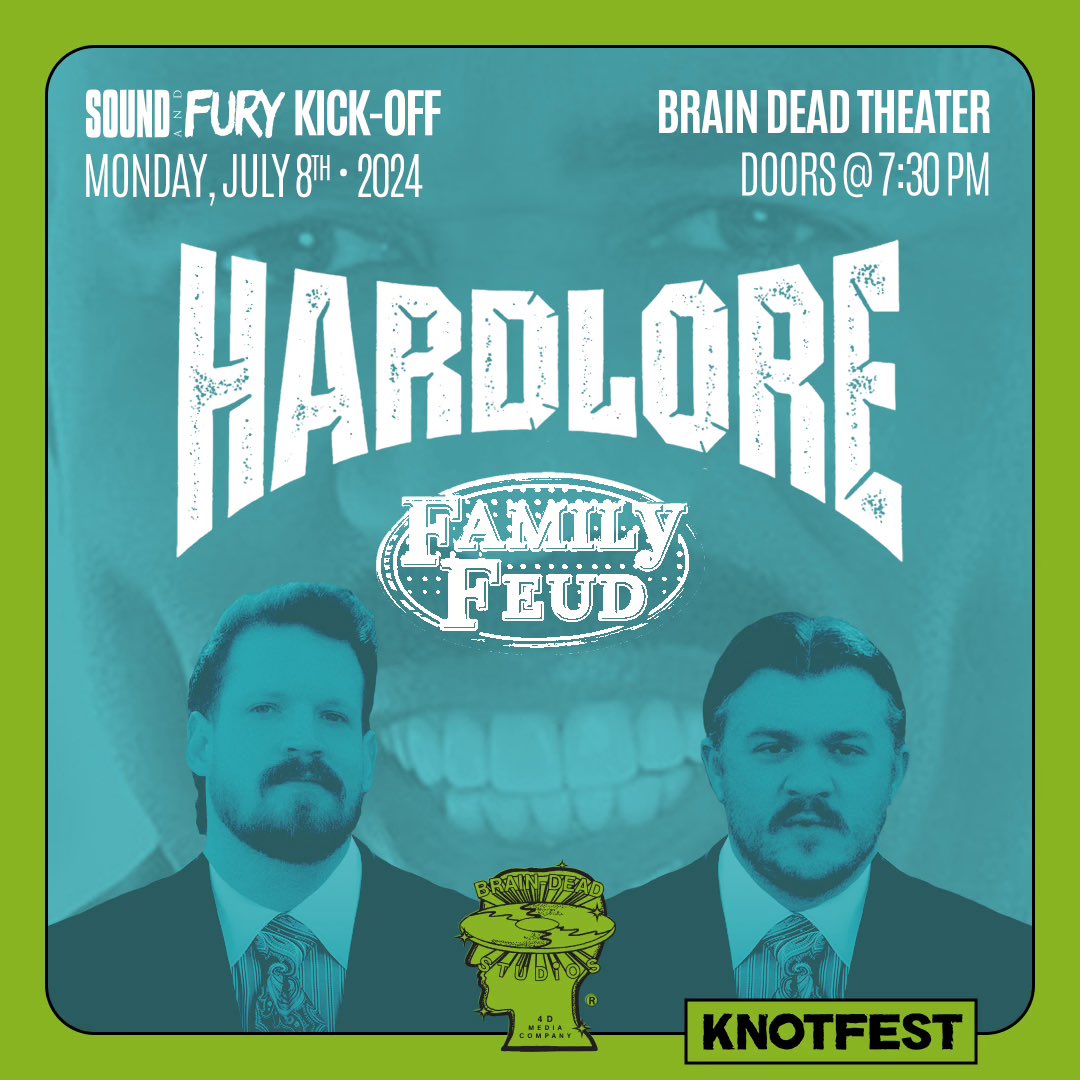 We are once again proud to be the official kickoff for @sound_and_fury here in Los Angeles.

For the first time ever, we present HARDLORE FAMILY FEUD - where it will be band vs band in classic Family Feud rules. Tickets available Friday at 10am PST!