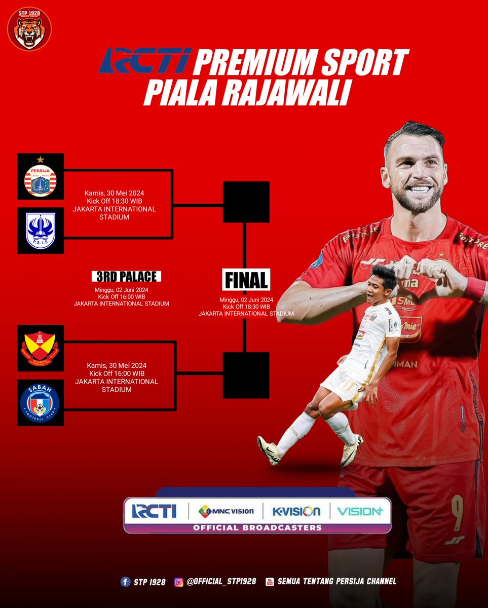 STP_1928's tweet photo. Persija ambil bagian di RCTI PREMIUM SPORT PIALA RAJAWALI, sebelumnya Persija mengundurkan diri dari Asean Club Championship kini Persija akan tampil di Turnamen ini yang akan berlangsung di Jakarta Internasional Stadium.
.
..
#rctisport #persija https://t.co/9raKn5HbRk