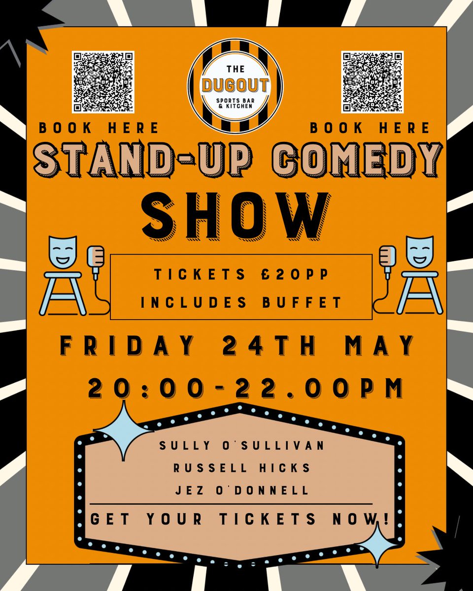 🎤 Get your tickets now for a night of stand up comedy at The Dugout on Friday 24th May 🔗 ticketsource.co.uk/folkestone-inv…