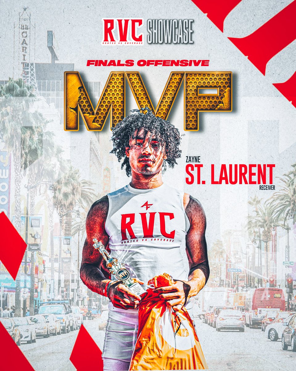 RVC California Offensive Finals MVP Zayne St. Laurent (@ZayneStLaurent) Branham High School Receiver Class of 2025 In his second showcase appearance, Zayne displayed significant improvement. During the Finals championship, St. Laurent demonstrated outstanding route running…