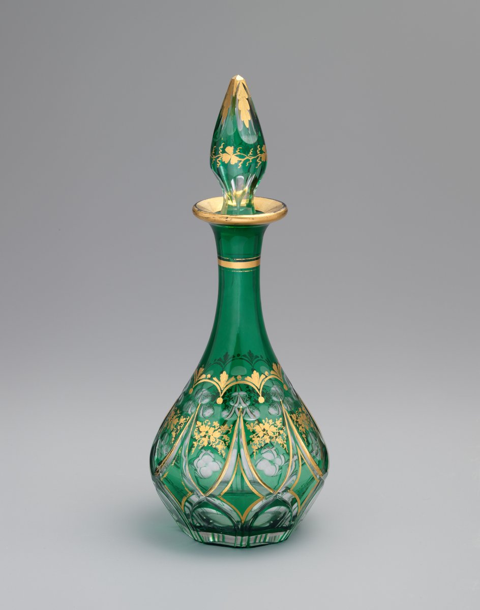Perfume decanter by New England Glass Company, 1866–70. The MET.