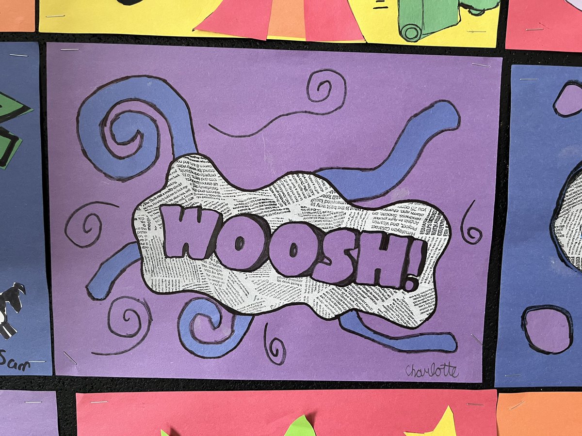 💥I LOVE onomatopoeia art! Every year students blow me away!!! 💥#6Hunter