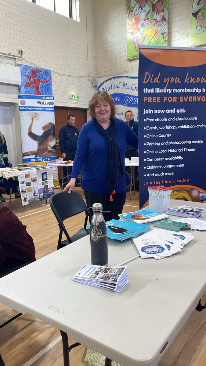 Connecting Communities Roadshow on now in #Tramore GAA @WaterfordLibs Sarah is there at the #Waterford Libraries desk. Running until 8.30pm tonight. @HealthWaterford @WaterfordOPC @WaterfordCounci