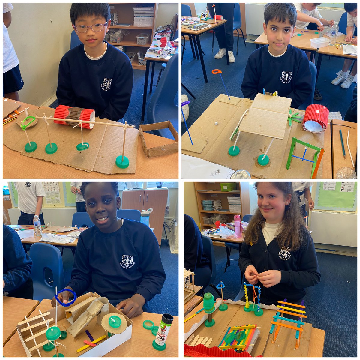 If you could design your own playground what would it include? 🛝🏀 Y6 have created the most incredible playground structures in their DT lessons this half term. #kapow