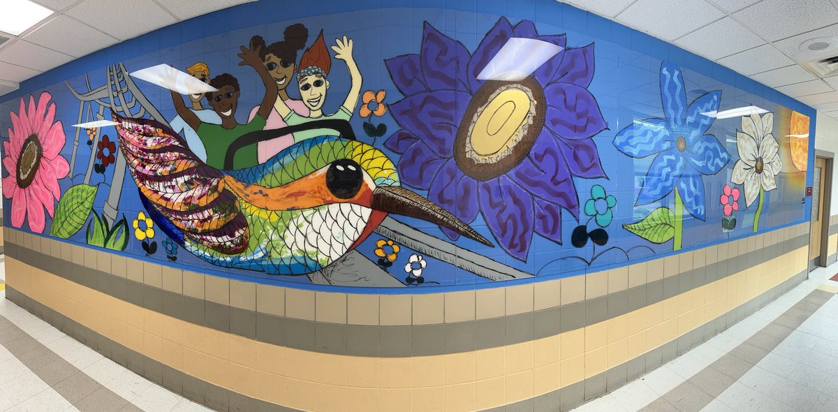 Just Wow! Local Artist Sierra Jackson blew us away with this mural she did for us. We will be celebrating this mural and student art work on May 16th at 5:30.
#fourhousesonechoptank #attendancematters #communityschool