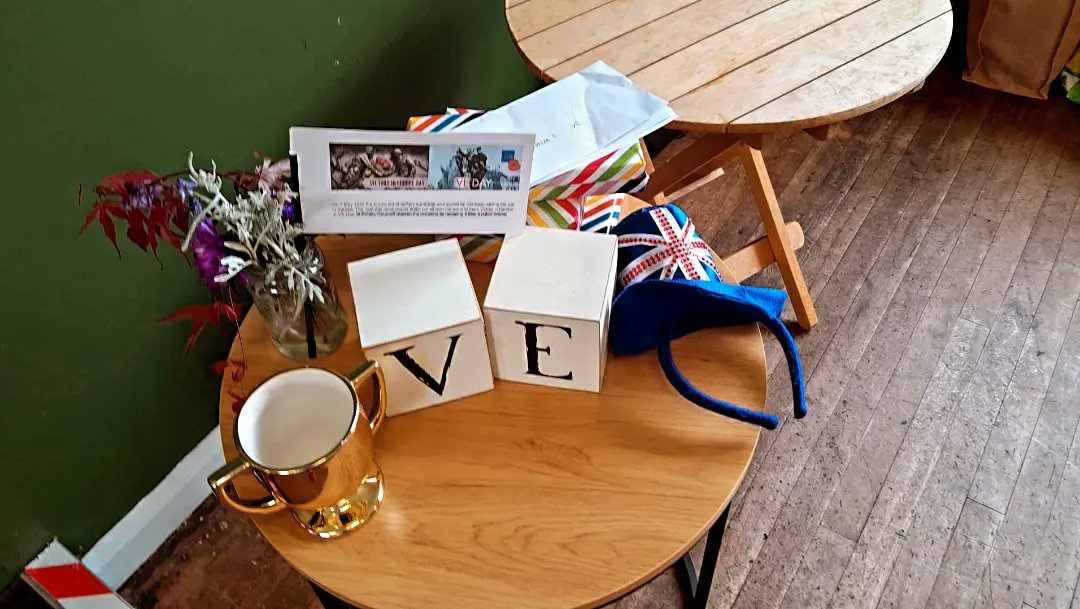 Another very popular Making Memories Dementia Café today, thanks to the efforts by Jo and our volunteers to enable the group to mark the anniversary of VE Day. 👏 #VEDay