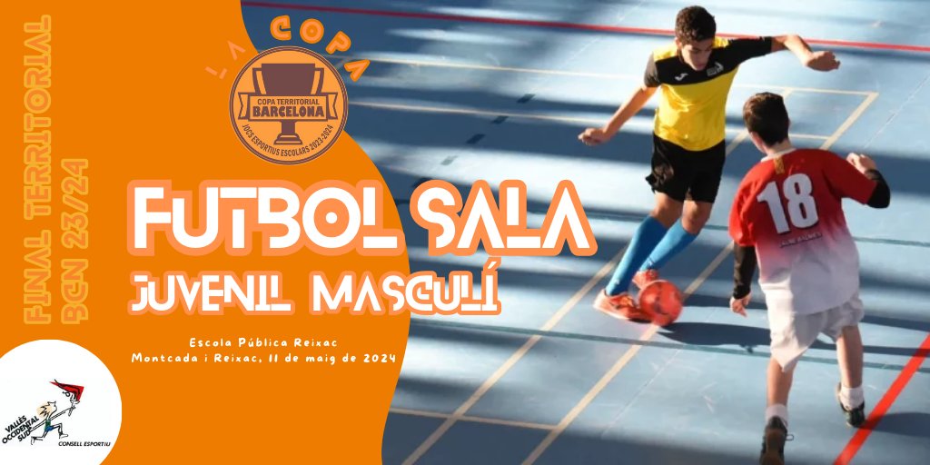 ⚽️FINALS TERRITORIALS BARCELONA 23/24 
2-Futbol Sala Juvenil Masculí
   📆Montcada i Reixac, ​11 de maig
   👉F4:
<a href="/CEVOccSud/">Consell Esportiu V. Occ. Sud</a> AE Viu l'Esport Badia
<a href="/CEVOSabadell/">Consell Esportiu Sabadell</a> Club Racó
<a href="/CEVOTerrassa/">Consell Esportiu</a> Cimal
#cegarraf AEE I.FX Lluc i Rafecas

ℹ️nfo: tuit.cat/b5y6q

#fterritorialsBCN