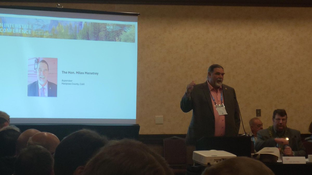 Today, @MariposaCounty Supervisor and RCRC Vice-Chair Miles Menetrey extended a warm welcome to county leaders from across 15 western states, gathering for the annual @NACoTweets Western Interstate Region (WIR) Conference hosted in #MariposaCounty. Info: bit.ly/3y7vEWe