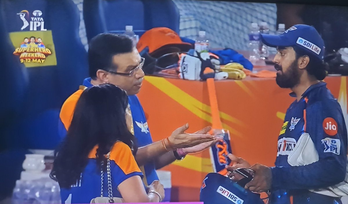 LSG owner having a chat with KL Rahul.