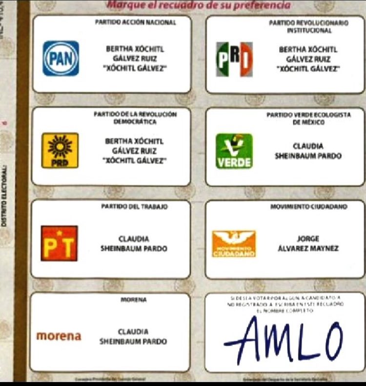 ‼️ATENCIÓN CHAIROS‼️

⚠️No quieres votar por #EsClaudia menos por #Maynez pero tampoco por #XochitlVa porque sigues idolatrando a #AMLO ⁉️

‼️Entonces vota por él, pon su nombre en el espacio vacío‼️