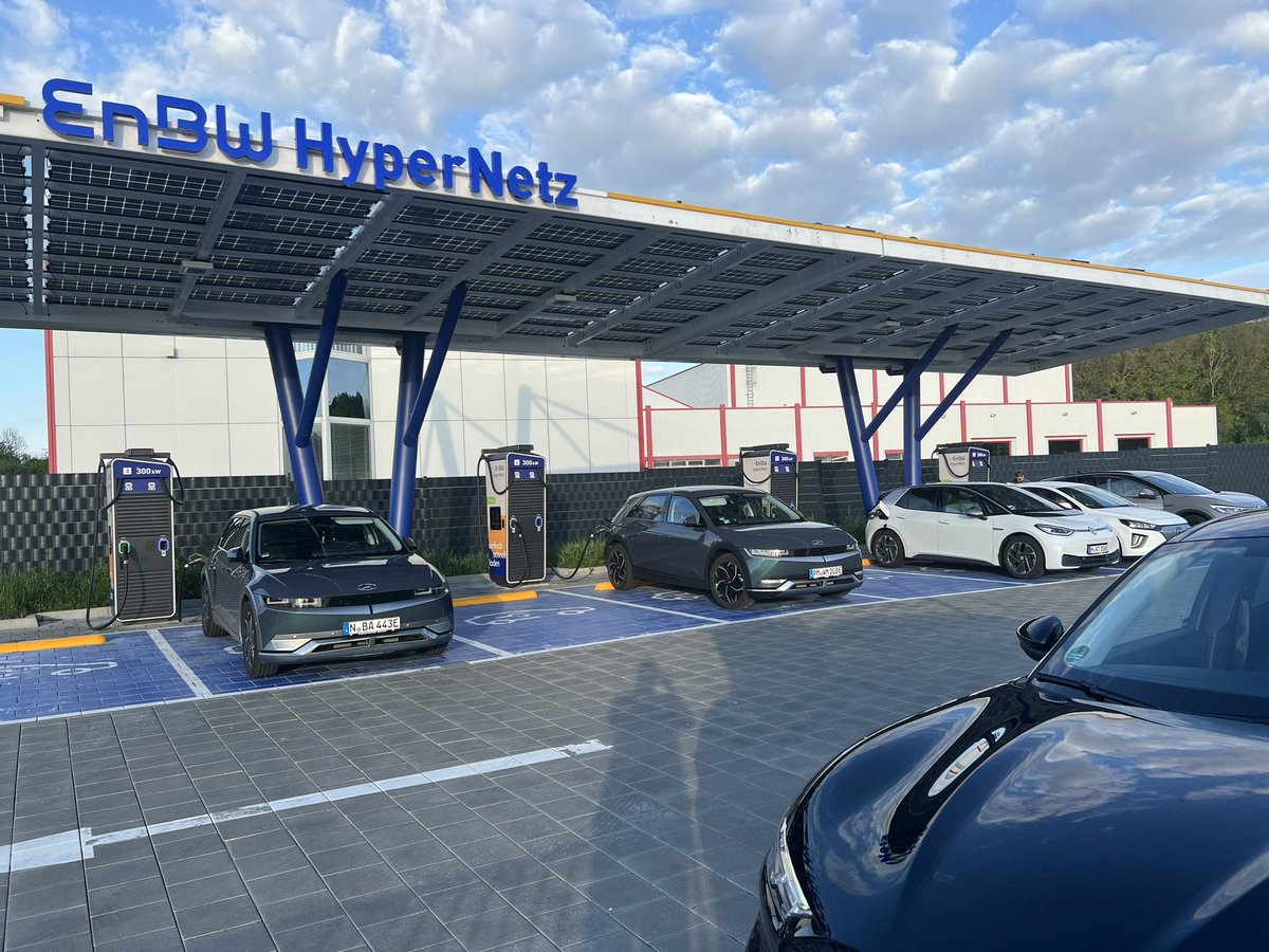 Last roadtrip with the old Mach-E @ EnBW HyperHub Eisenberg, A9, Germany #timeflies 🥲 ⚡️