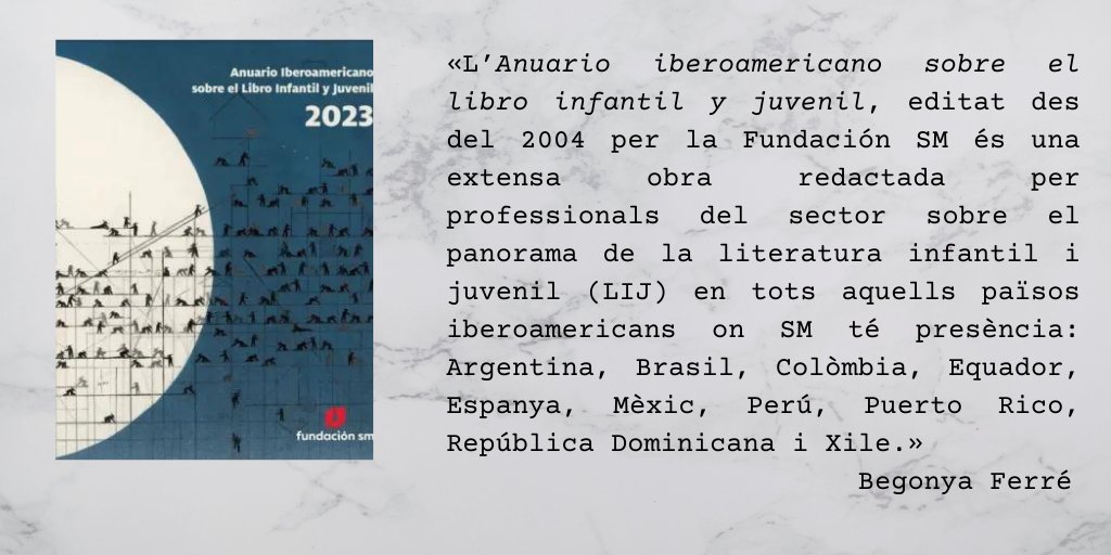 Nova publicació al blog <a href="/EdL_UB/">Escola de Llibreria</a> «Anuario iberoamericano sobre el libro infantil y juvenil» <a href="/Fundacion_SM/">Fundación SM</a> fima.ub.edu/edl/ca/una-mir… per Begonya Ferre <a href="/BegonyaFerre/">Begonya Ferre</a>