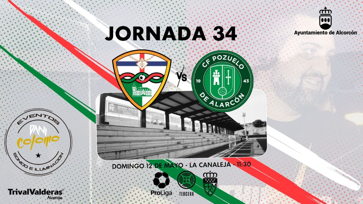 📅🏟️ PARTIDO |

Despide con nosotros la temporada🔚

Este Domingo, presentación oficial de nuestros Alevines e Infantiles. Y como no en las mejores manos <a href="/danicolomodj/">Dani Colomo Dj</a> 🤩

<a href="/trivalvalderas/">C.F TrivalValderas Alcorcón</a> vs <a href="/Cfpozuelo/">CF Pozuelo</a>
11:30 H🕙 / 12/5/24 📅 / 🏟️ La Canaleja

🎥 TrivalTV-🔗youtube.com/watch?v=kBgeQd…
