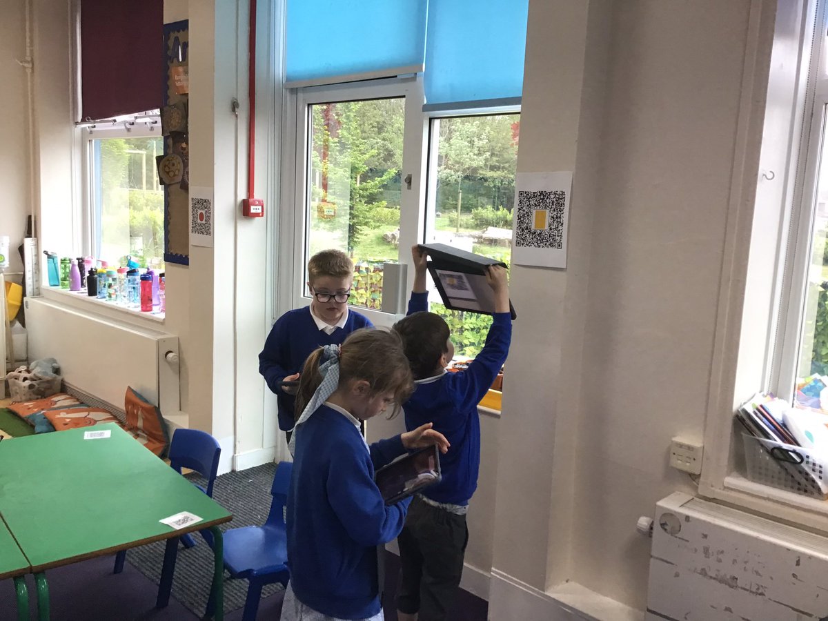 In computing, we used our device to scan QR codes during our shape scavenger hunt around the classroom. We then entered our data into a tally chart and shape graph 📊 #computing #year1 @StPPPrimary