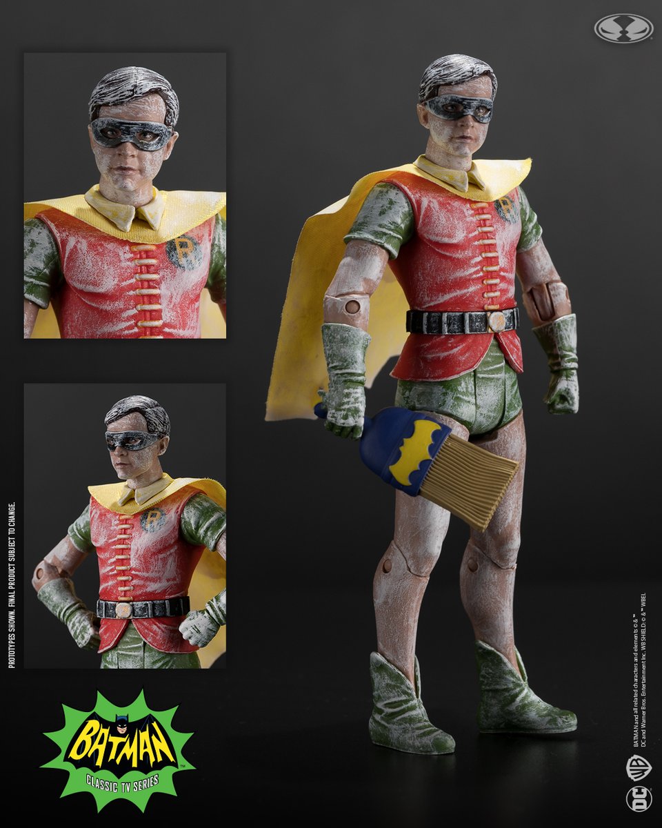 Wax Robin™ is available for pre-order NOW at select retailers! ➡️ bit.ly/WaxRobinDCRetr… 6' scale figure is based on the classic 1960's TV show and includes can of Batwax solvent and bat hand broom. #McFarlaneToys #DCRetro #Batman66 #Robin #Batman