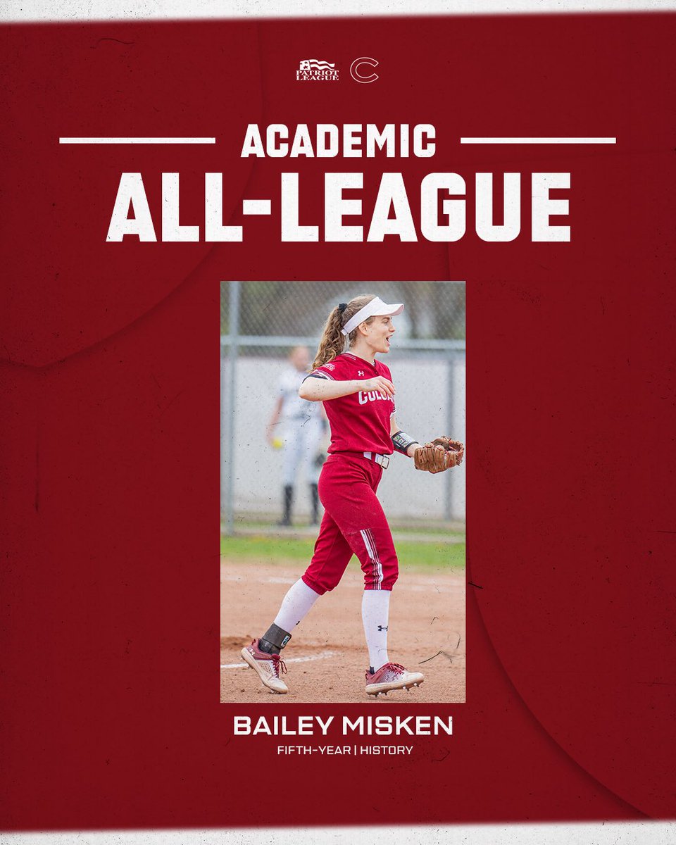 Another accolade for a legendary Raider 🏆 Congrats to @BaileyMisken for being named to the Patriot League All-Academic team for the second consecutive season! #GoGate