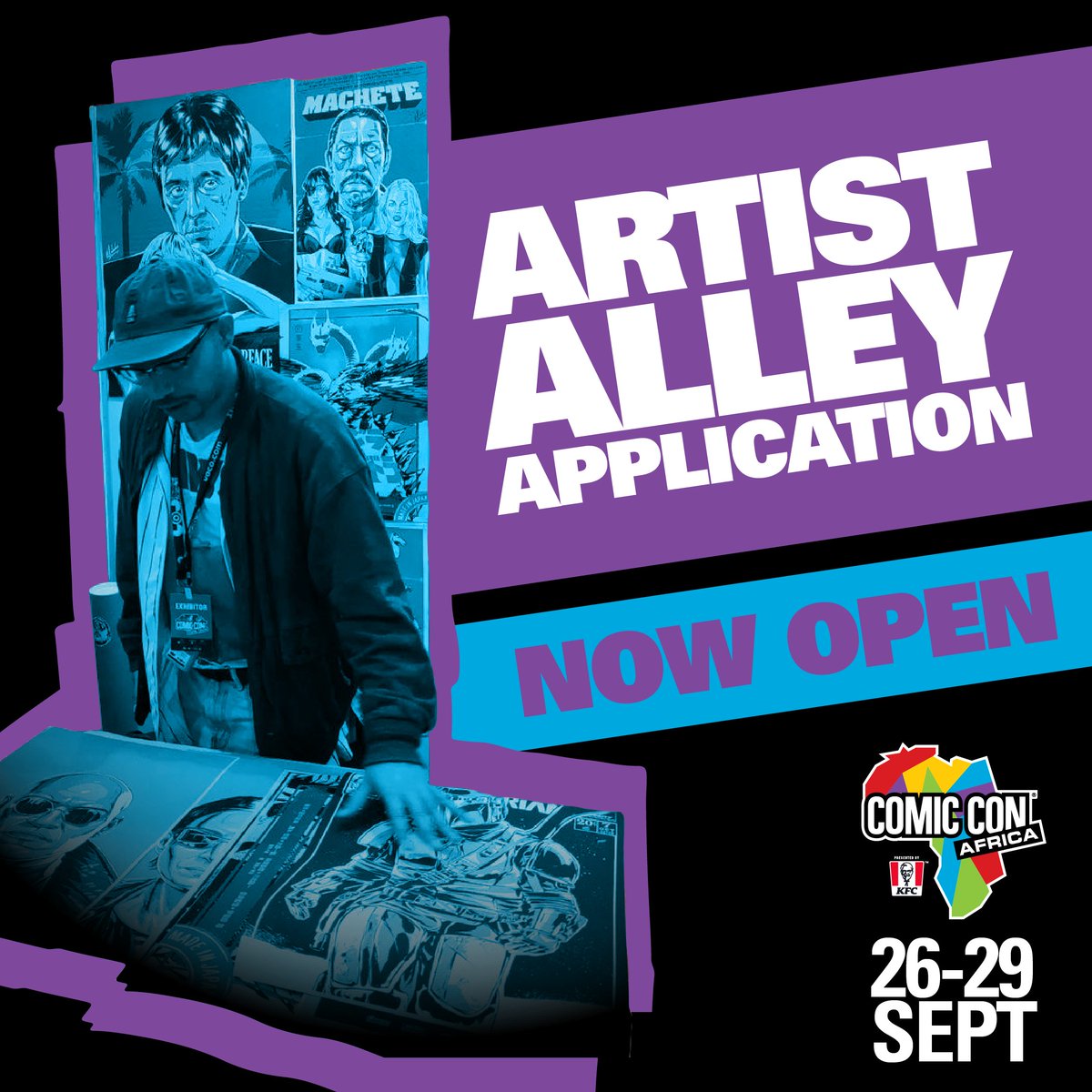 Join us at #ComicConAfrica's Artist Alley, where local and international artists celebrate all things comics and pop culture! Apply today to secure your spot and showcase your artwork to fellow CON-fans 😊. 📬zfrmz.com/nad1mAJFQYczb8… *Applications close 31 May