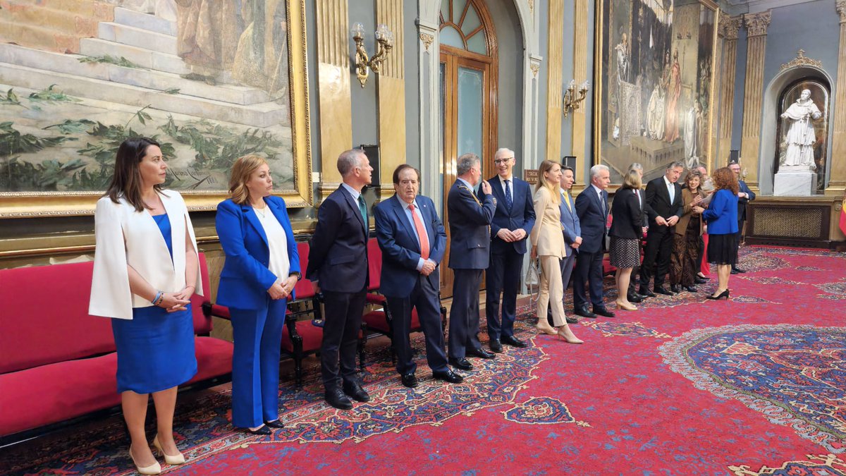 🏛️ La vicepresidenta primera de la @asambleamadrid, @anamillanpp, ha asistido a la celebración del LXXIV aniversario de la Declaración Schuman en el @Senadoesp. 🇪🇺 Ésta permitió sentar los cimientos de la actual Unión Europea.