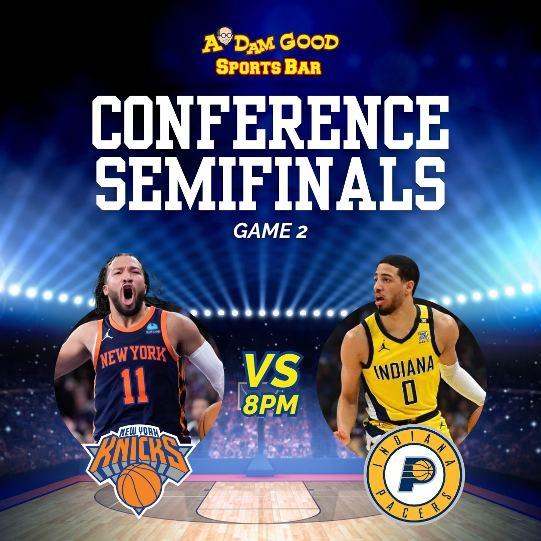 Knicks took the lead in Game 1! 🏀 Who's taking Game 2? 

Join us TONIGHT to watch on our Mega Screens!

#KnicksVsPacers #NBAAction #NewYork #NewYorkKnicks #Knicks #IndianaPacers #Pacers #PlayoffSeason #AdamGoodSportsBar #AdamGoodSportsBar #atlanticcity #sportbar #beer #40oz  ...