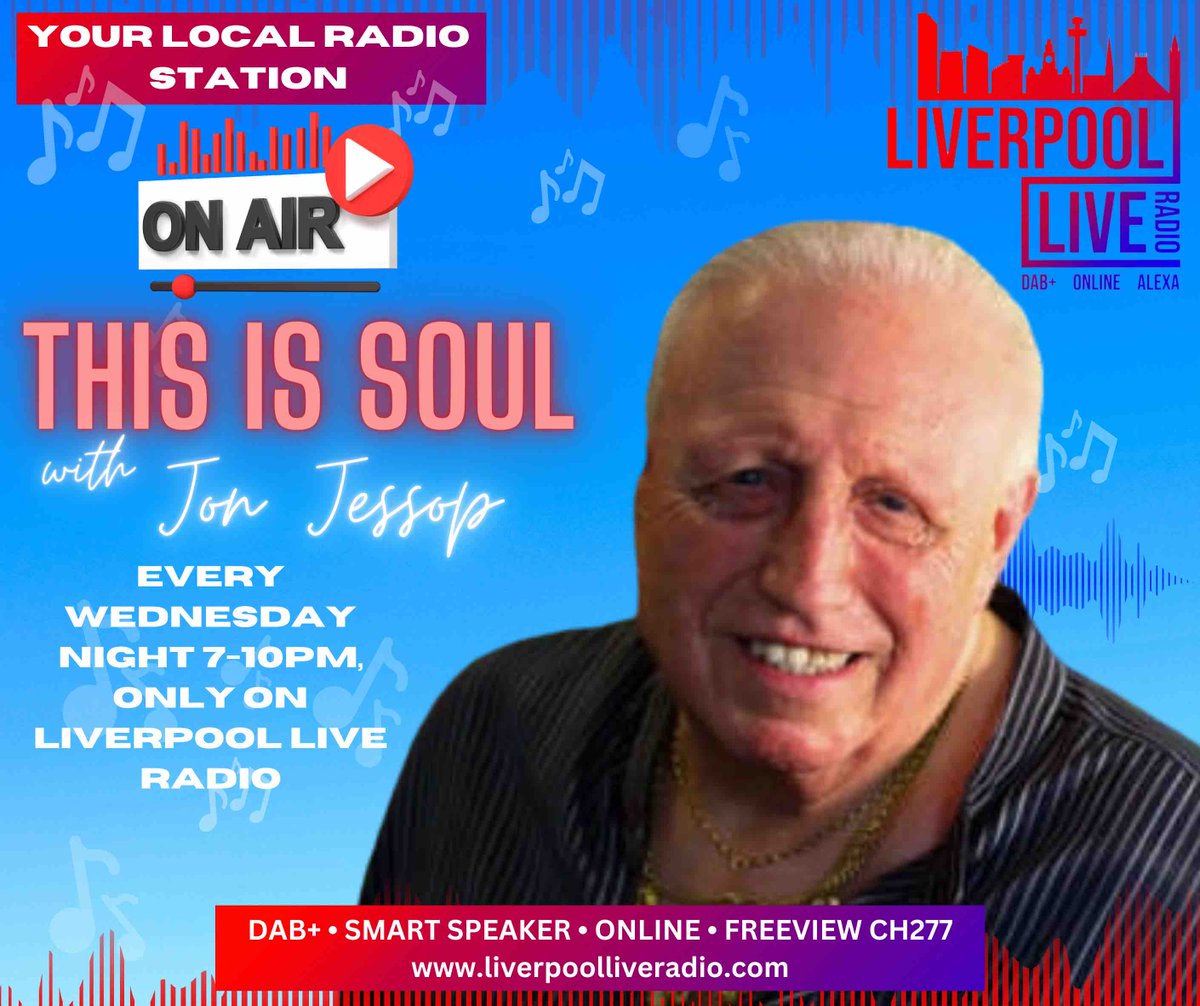 The Ultimate Soul Show Wednesday Evening 7 - 10pm giving you Classic Soul Tracks a Soul updated Gig Guide and its a welcome back to Vanessa Williams with her brand new single all happening on Liverpool Live with me The Double J 7 - 10pm
