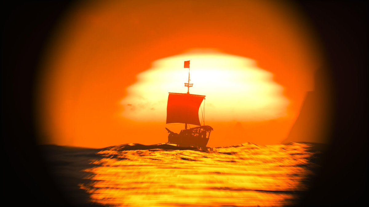 🌅 'The first Voyage PS5' 🌅
Theme - Stunning Sunsets
#seaofthieves #bemorepirate #pirates #sotshot @SeaOfThieves