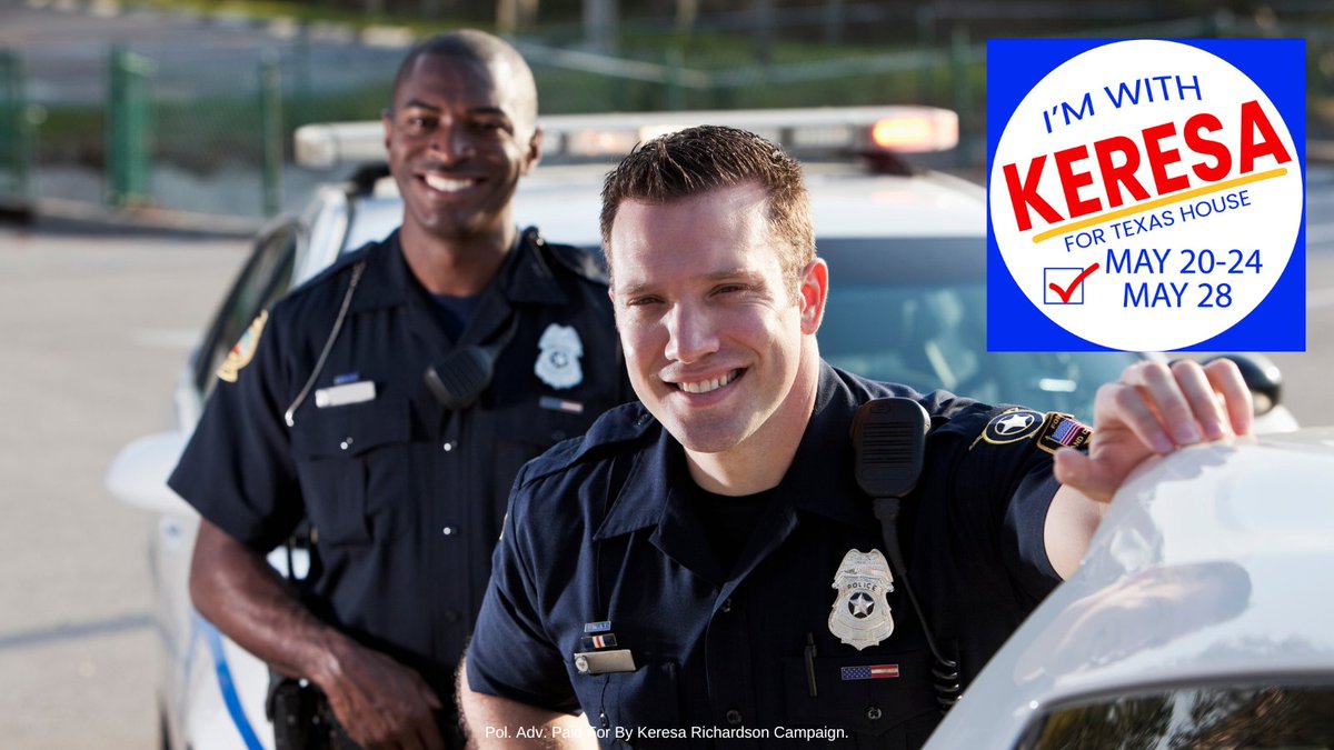 Keresa is Pro-Law Enforcement. We must respect the rule of law and support those that enforce our laws in order to maintain a civil society. #AskKeresa #KeresaRichardson #KeresaForHD61 #ConservativeRepublican #TexansFight #RunoffElectionMay28th2024 #VoteForKeresa #TexasHD61