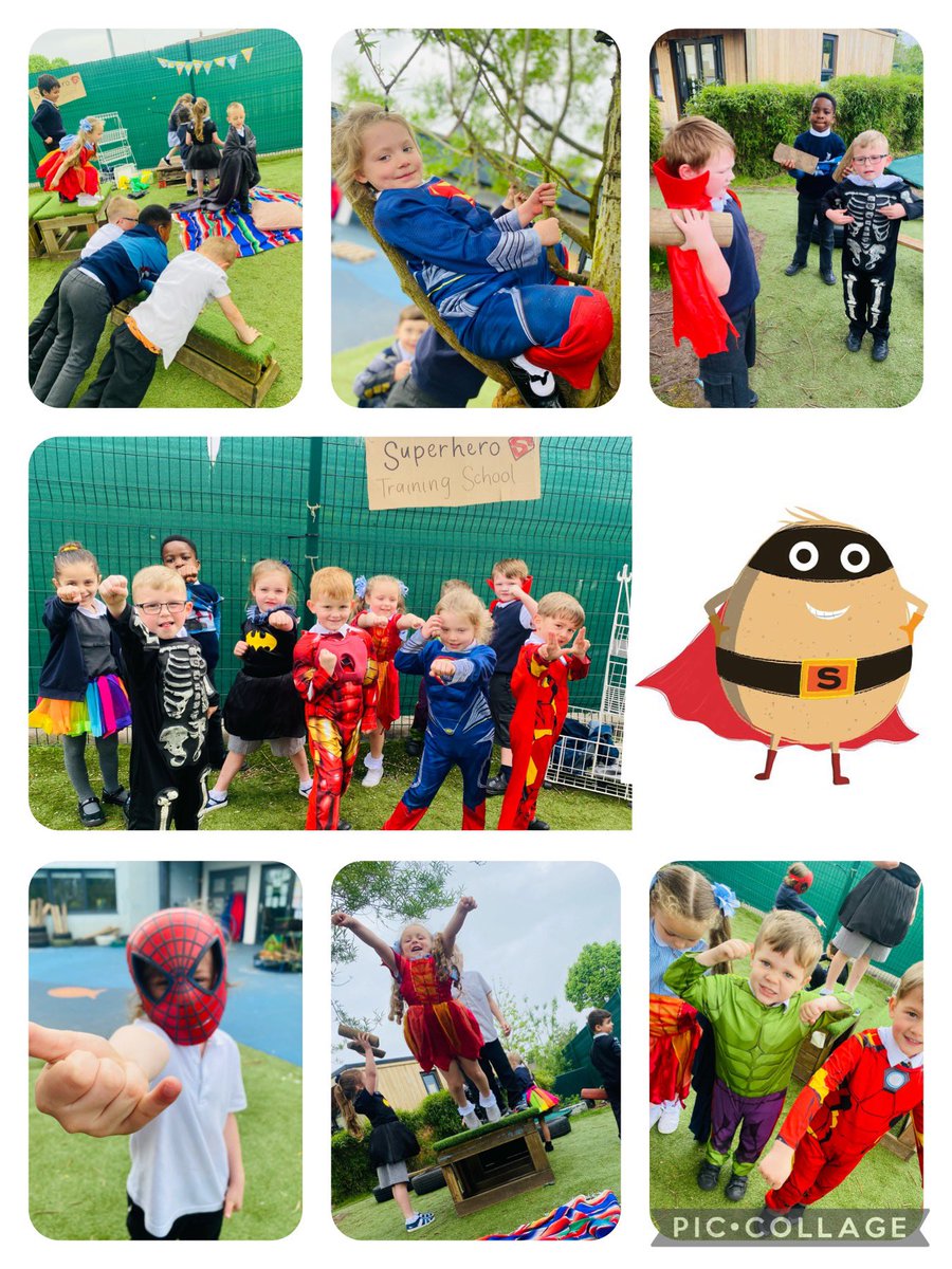 After discovering that the Evil Pea had been causing more trouble in class today, Reception decided to take matters into their own hands and train up to become superheroes and rescue the captured veggies. So much fantastic imaginative role play! 🦸‍♂️ @ReceptionP_CCPS @CroxtethC
