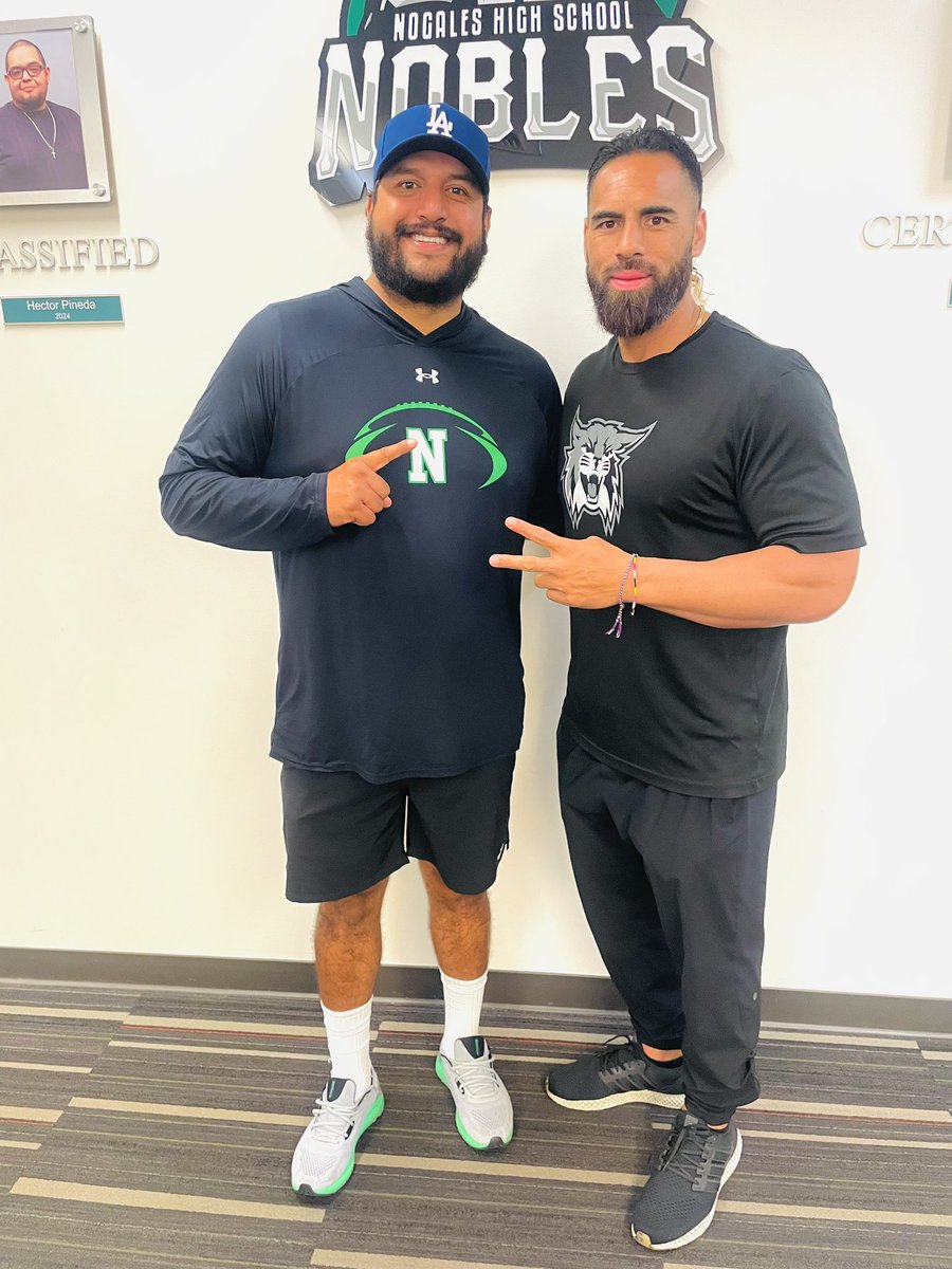 Appreciate @Matty_AhYou @weberstatefb Coming By @NogalesNoblesFB This Morning 🫡 Why Not Nogales❓🗣️ @ScottCavi @jdelavigne_rusd @NogalesNobles @SGVNSports @tspeterson40 @James_Escarcega @coachmark_48