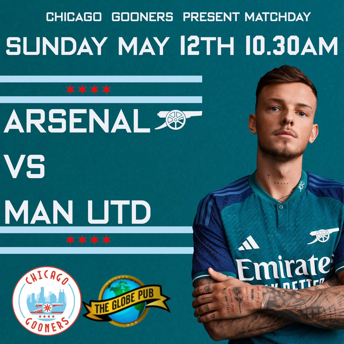 The penultimate match of the season sees Arsenal head to Old Trafford! Nothing but three points will do, plan your day to be there watching with us! 

🏠 The Globe Pub (21+, doors open at 8)
🍻 The Embassy
🐷 The Piggery (All ages/reservations welcome) 

#myplmorning #COYG #UTA