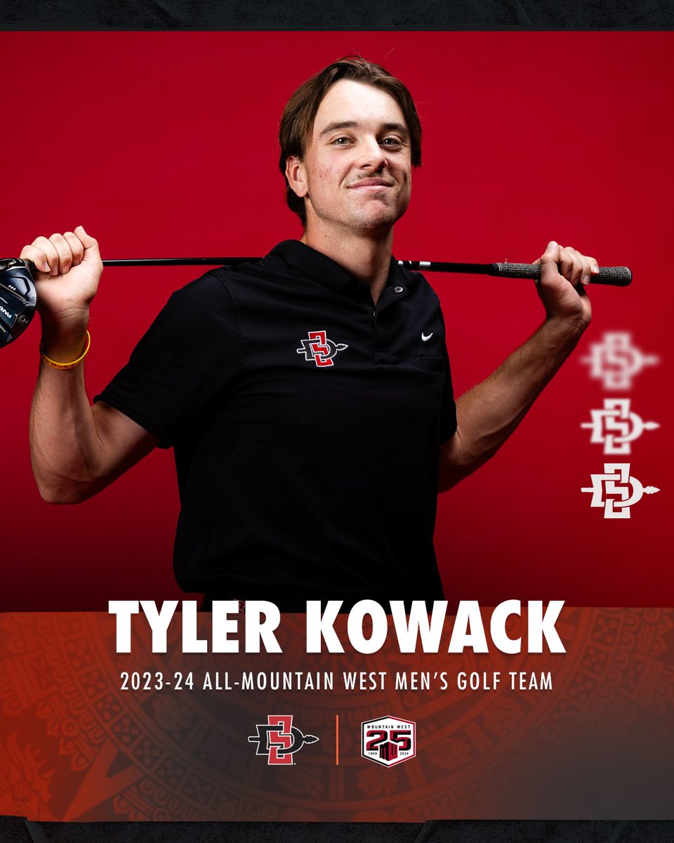 Congrats to Justin Hastings and Tyler Kowack for being named to the 2023-24 All-Mountain West Men's Golf Team! bit.ly/3JRUawZ #whynotus