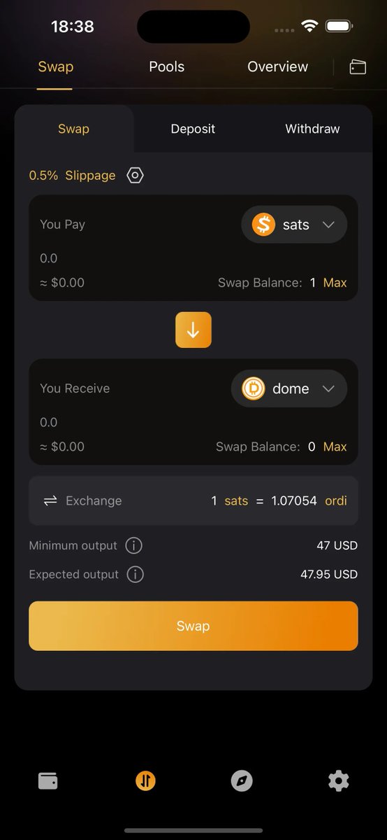 unisat_wallet's tweet image. 🌟UniSat Android App support for the swap

We&apos;re working hard on integrating #brc20swap support in the UniSat Android App. Expect more detailed updates in the upcoming official Android release.

3/4