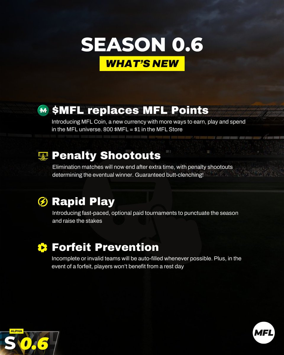 Here are the new features coming up for Season 0.6 👀 Register for competitions now!