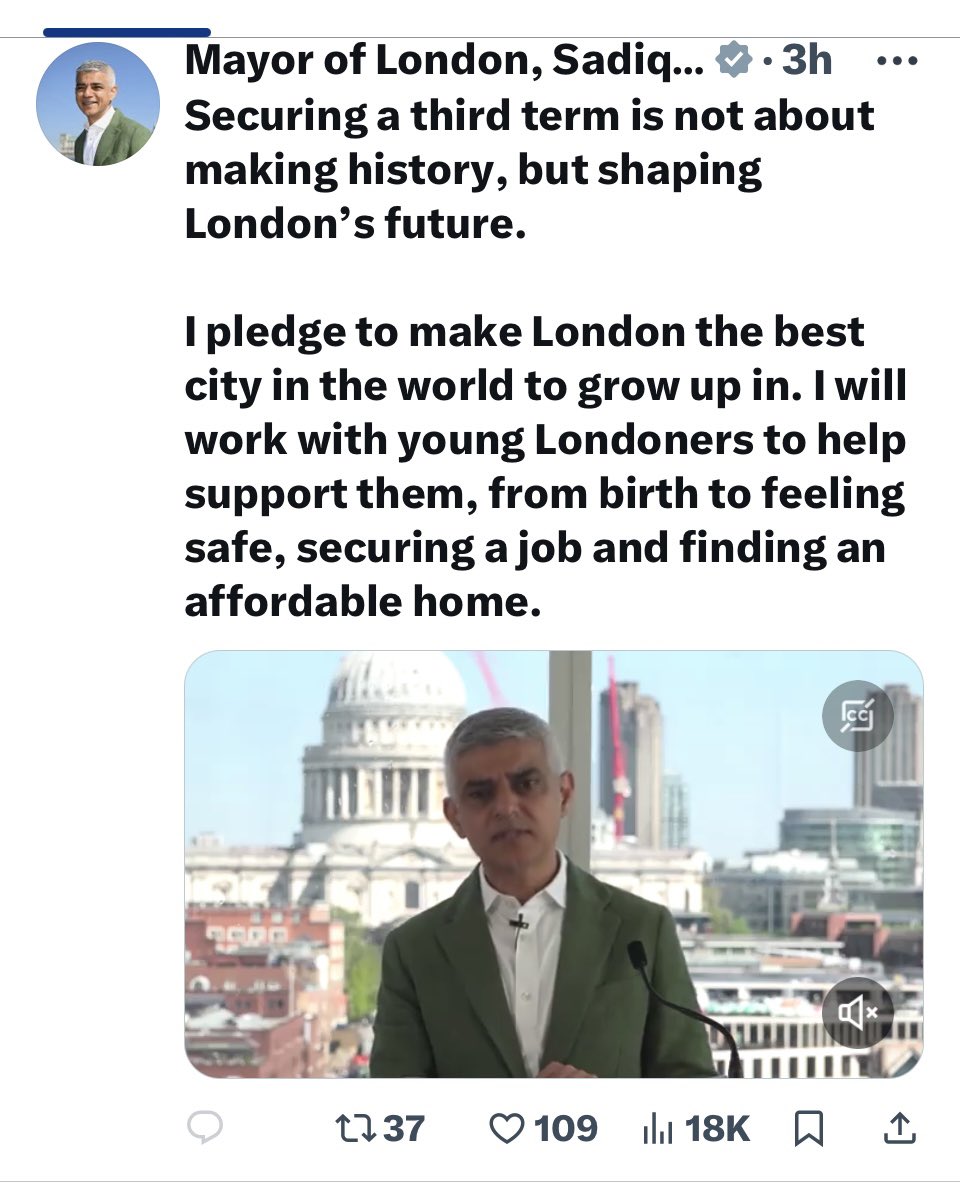 madstadman's tweet photo. Good luck with that plan @MayorofLondon as you’ve done a p-poor job so far. London is on its ass and rife with knife crime and gang culture. https://t.co/Rmas8ayuE8