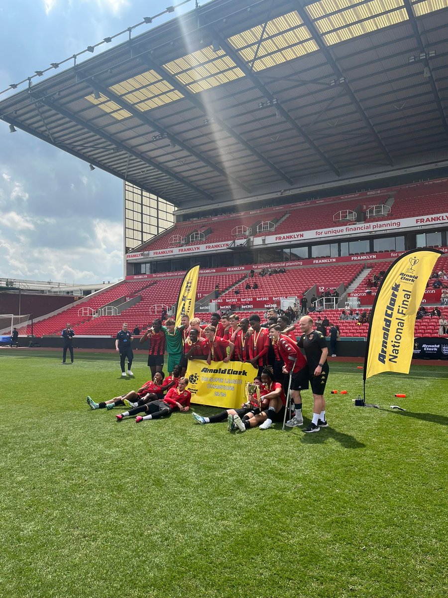 What a day!! Abbey seal a historic Double to become @SchoolsFootball U18 Super cup National Champions!! #Champions🏆 #TeamAbbey 🔴⚫