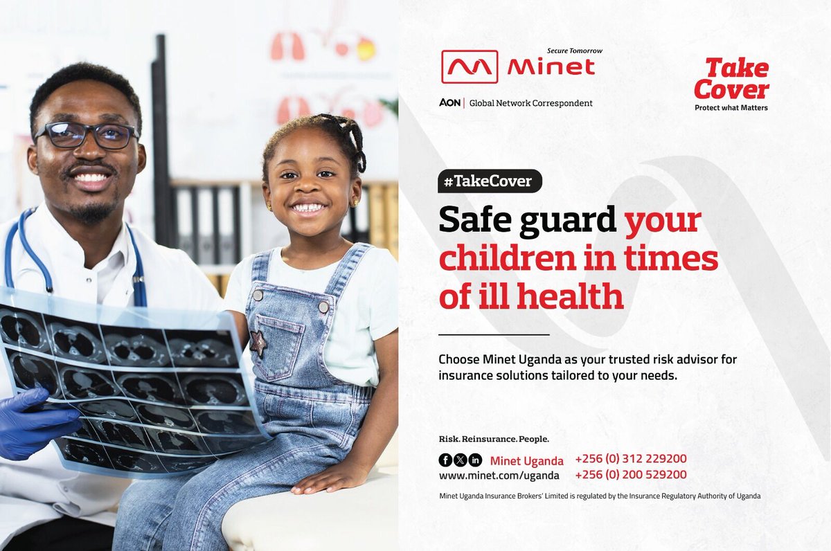 Minet Uganda - Safeguard your children in times of ill health.
To speak to our risk advisors, contact: +256-312-229-200 or +256-200-529-200
Or send us an email at info@minet.co.ug
#MinetUganda #MedicalInsurance