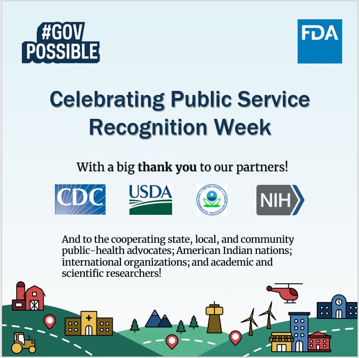 Thanks to all in U.S. public service around the 🌎 this #PSRW! Special thank you to our partners, @CDCgov, @NIH, @USDA, @EPA plus state, local, & community public-health advocates, American Indian nations, international orgs & academic & scientific researchers! #GovPossible