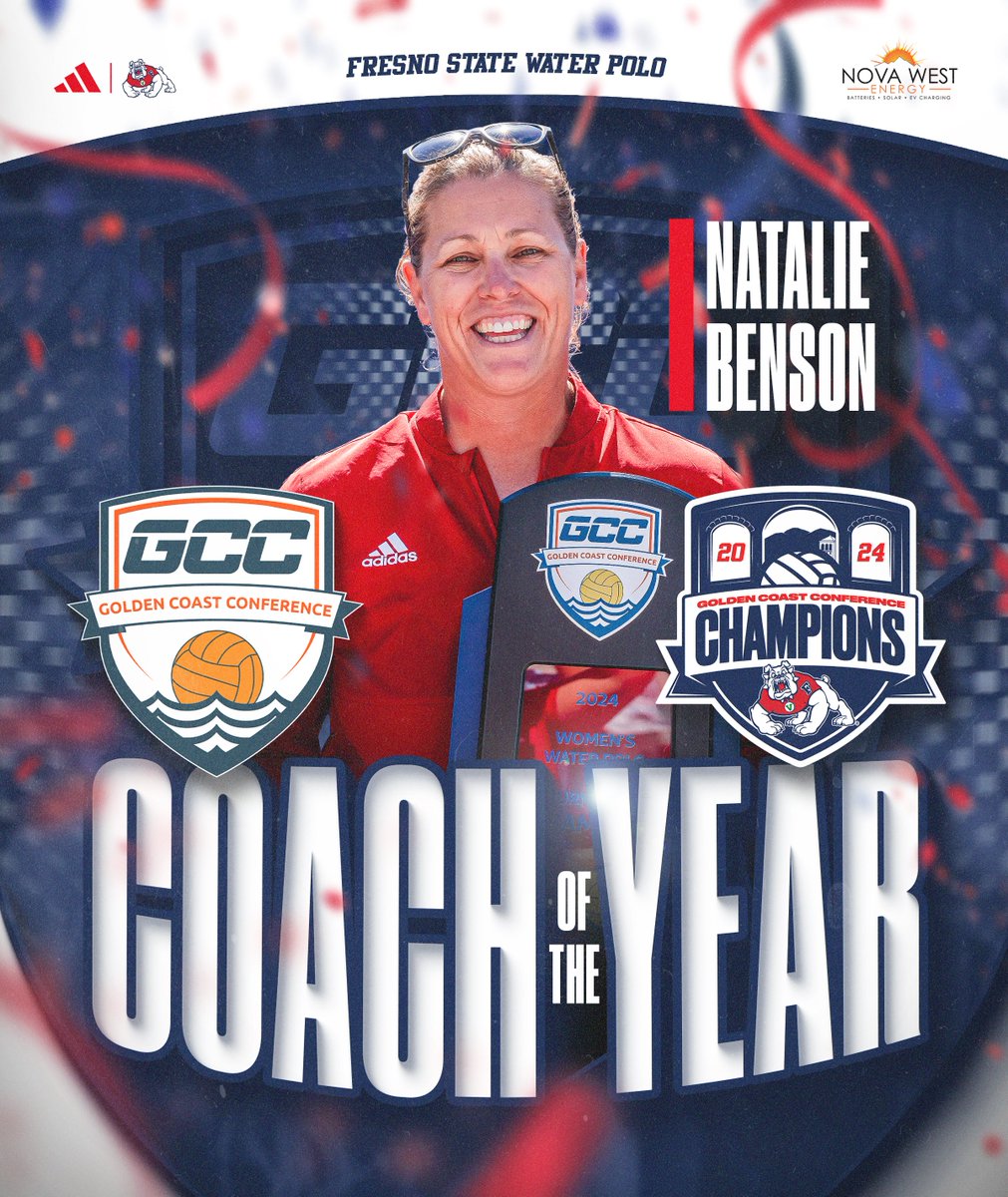 She's done it 𝘼𝙂𝘼𝙄𝙉‼️ Natalie Benson earns the @GCCWP Coach of the Year honor for the fourth year in a row🏆🐐