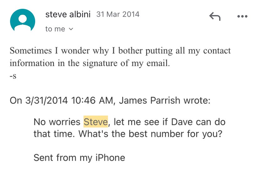 JamesParrish's tweet image. RIP Steve Albini.