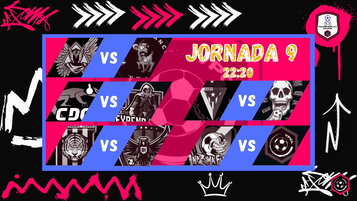 VPCL España (@vpcl_spain) on Twitter photo 🚨JORNADA 9🚨
Presentamos todos los partidos de la jornada 9 de la <a href="/transferplay_es/">TransferPlay App</a> league del dia 8/5/24.
⏰️: 22:20 🚨JORNADA 9🚨
Presentamos todos los partidos de la jornada 9 de la <a href="/transferplay_es/">TransferPlay App</a> league del dia 8/5/24.
⏰️: 22:20