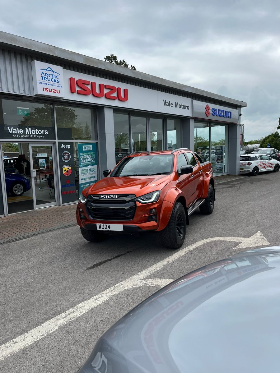 Congratulations to Gary Hamilton, pictured collecting his incredible new #IsuzuDMax #ArcticTrucks AT35 in Valencia Orange at Vale Motors in #Wincanton!

Thanks for choosing Vale Motors, Gary! We wish you miles of smiles with your mighty new #pickup. #Isuzu #DMax #DMaxArcticTrucks