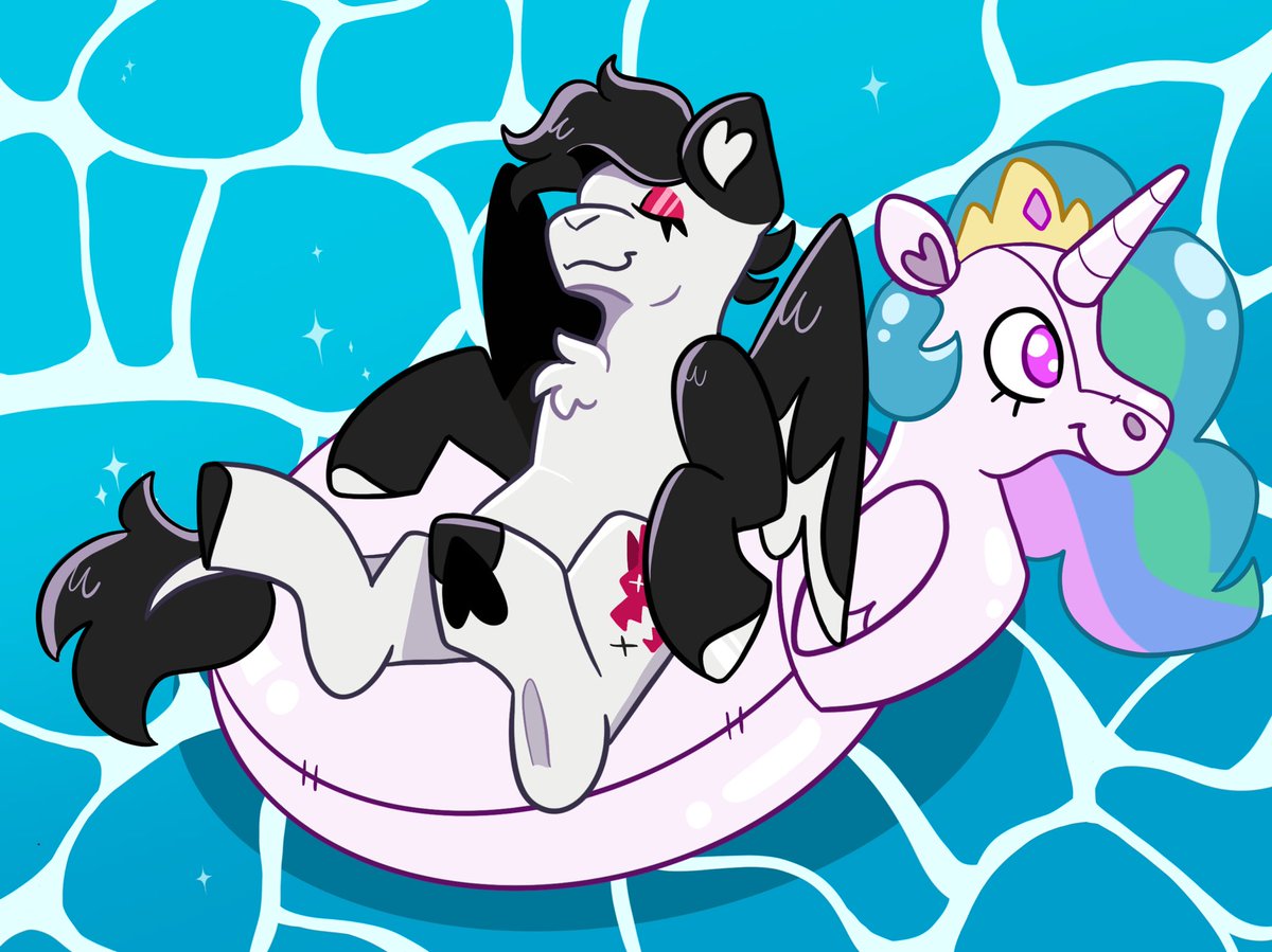 #mlp summertime pool floaty YCH! Plus a character of your choice for the floaty! Dm me if you’re interested!