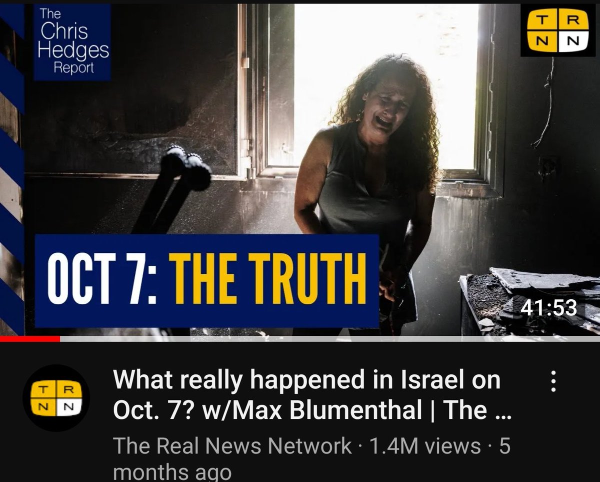 #October7thMassacre
#IsraeliCrimes #Israel 
#GenocideByIsrael

Unbelievable that people who should know better are still sticking with the discredited systematic mass rapes, beheaded babies narrative, which is disgusting and vile Israeli war propaganda.

youtu.be/d0gECjlpXF8?si…