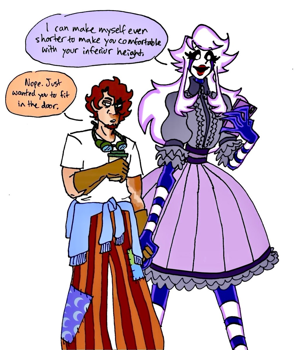 olliegrinding's tweet photo. AU where everyone is human except Puppet is an eldritch god learning about the world through memes and anime. And she has a cute boyfriend. Mechanical Cosmos.
#sunandmoonshow #montyandfoxyshow #sams #tsams #mgafs #solarfanart #puppetfanart #solarxpuppet #puppetxsolar https://t.co/cB1LPr5jNq
