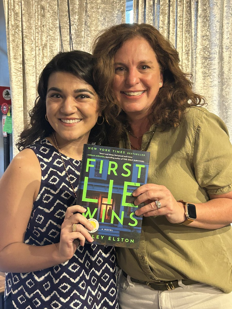 Totally forgot to share this here 😅😂 But I had such a fun time meeting Ashley Elston at my local indie last week, and if you want a fun, unexpected thriller, grab a copy of FIRST LIE WINS!