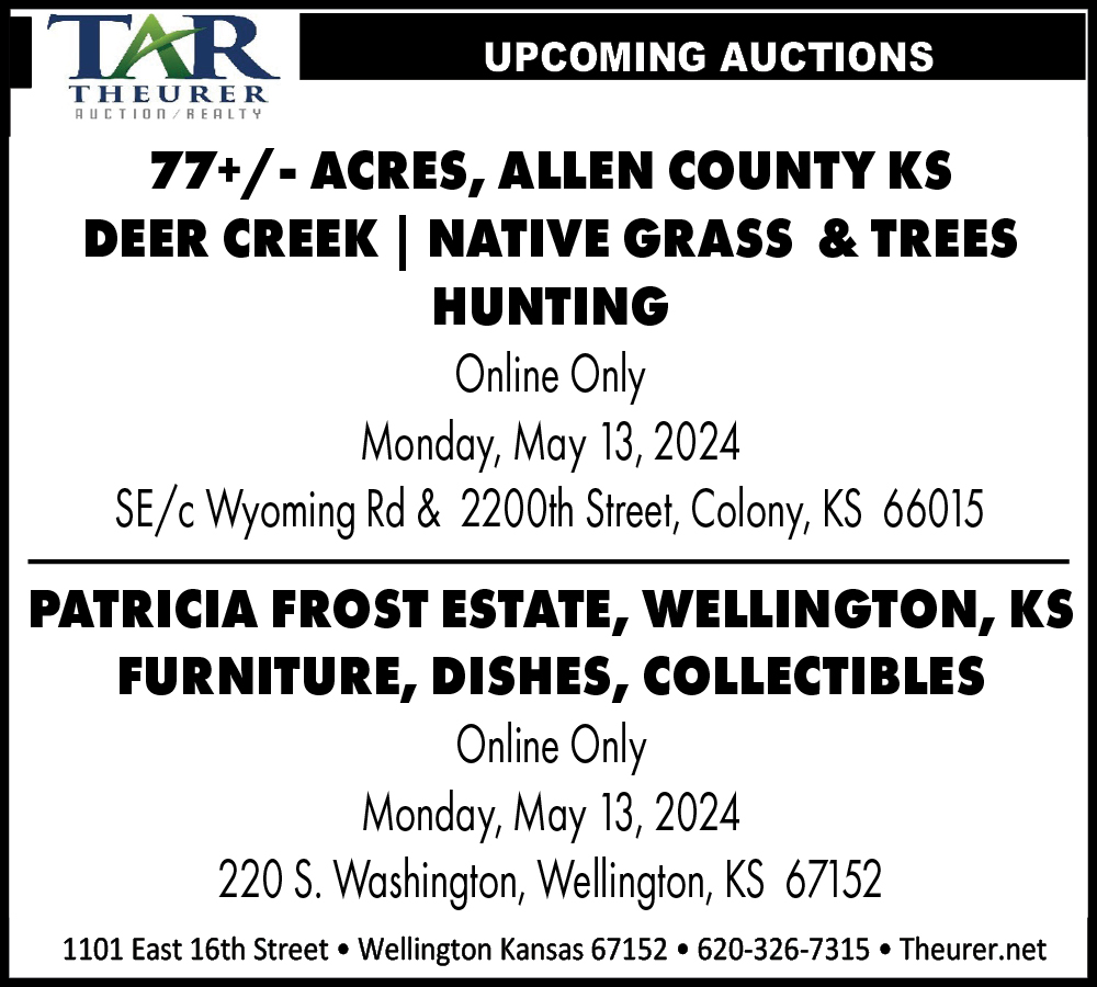 NEW ONLINE ONLY Auction Calendar from Theurer Auction/Realty @theurerauction
theurer.net
#auctioncalendar #collectables #auctionworks #serviceprofessionals #classifiedswork #liveauctions #onlineauctions #theurerauctionrealty