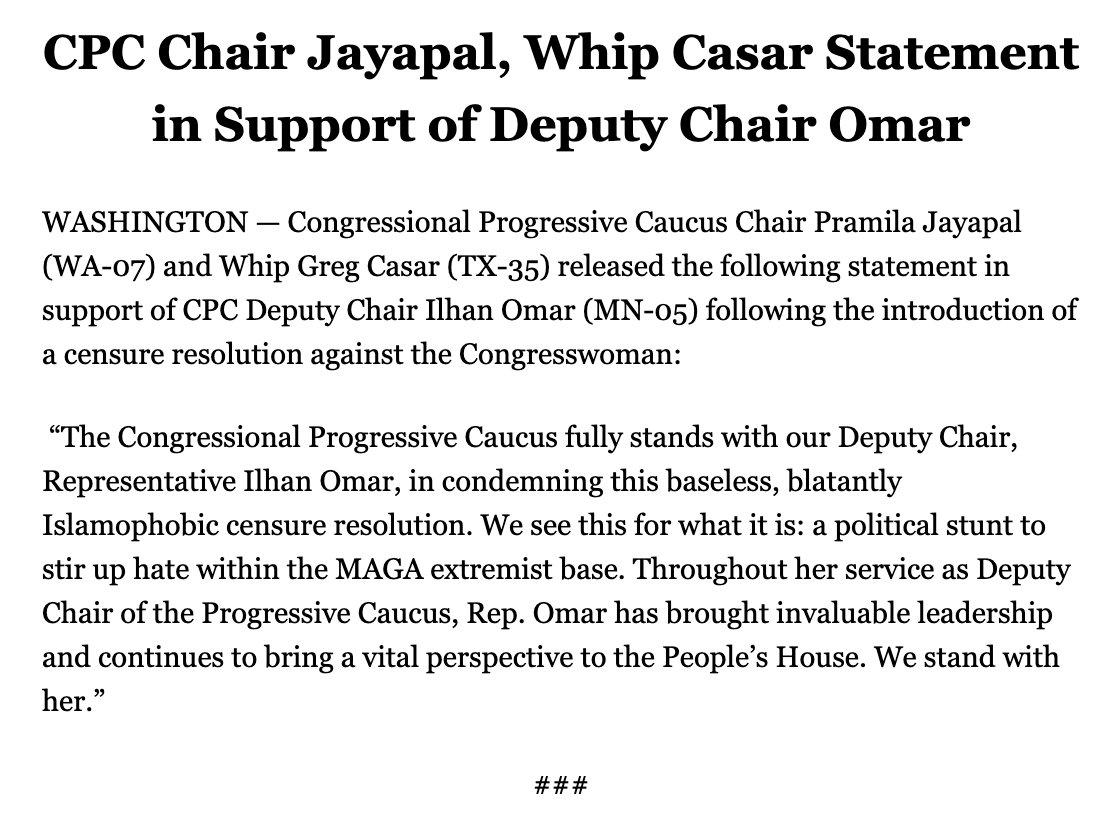 Progressive Caucus pushing back on Rep. Don Bacon's efforts to censure Ilhan Omar: axios.com/2024/05/07/ilh…